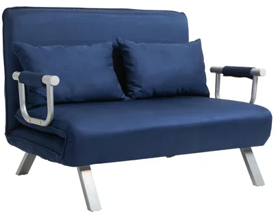 Produktbild von HOMCOM 2-Sitzer Sofa mit Schlaffunktion Schlafsofa mit Verstellbarer Rückenlehne