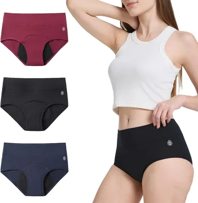 Zdjęcie produktu dla Majtki nietrzymanie moczu, prane, XL, 3 szt., bawełna, do użytku nocnego