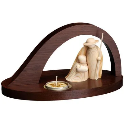 Produktbild von Kerzenhalter Christi Geburt mit Teelicht HxBxT 12x11x13,5cm NEU