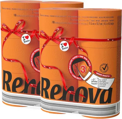 Produktbild von Toilettenpapier - orange - 12 Rollen (2 Packs á 6 Rollen)