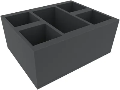 Produktbild von 145 mm Schaumstoffeinlage mit 5 Fächern für Miniaturen und Modelle