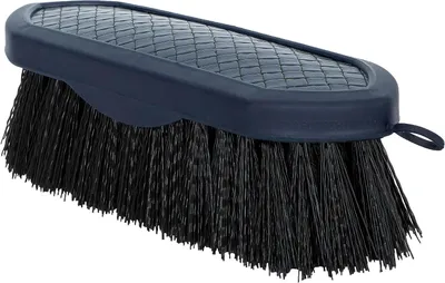 Productafbeelding van Paardenborstel Ergonomisch - Vachtborstel Paard - Paardenverzorging - Antislip Handgreep - 18 x 6.5 x 6 cm - Donkerblauw