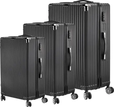 Produktbild von Gepäckset, TSA-Schlösser, 360-Grad-Drehrollen, Schwarz-B