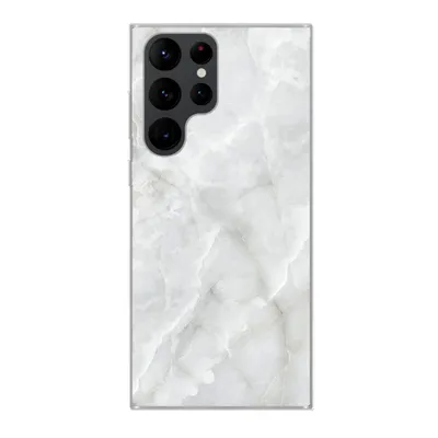 Produktbild von MuchoWow® Handyhülle Schutzhülle Hülle für Samsung Galaxy S22 Ultra Marmor - Weiß - Muster - Stein - Marmoroptik Silikon Softcase Handy Hülle - Abbildung