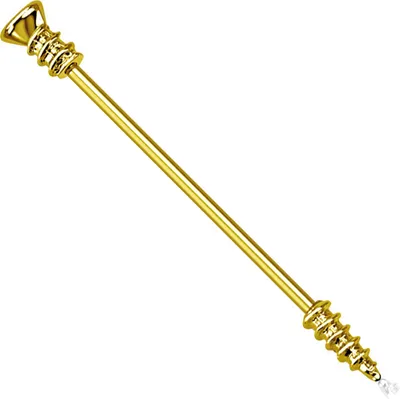 Produktbild von Autiga® Industrial Stab Piercing Ohr Stecker Schraube Screw Straight Barbell Hantel 1,6 mm 38 mm