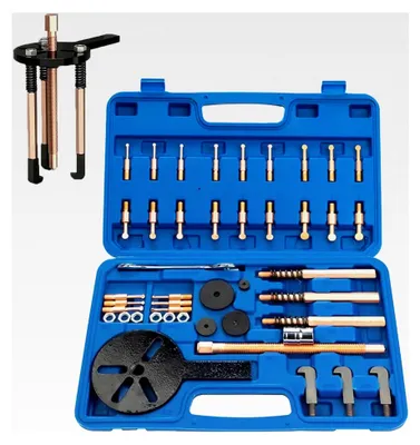 Produktbild von 36-in-1 Lagerabzieher-Set, Innenlager Abzieher, Radlager Werkzeug, zwei Demontagemethoden mit Hakenbacken und Kugelkopf, 3-Backen-Hakenabzieher Kugellager Abzieher