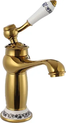 Produktbild von Waschtischarmatur, Vintage-Stil, langlebige Messingkonstruktion, Gold