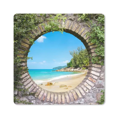 Produktbild von MuchoWow® Mauspad Mousepad Strand - Meer - Aussicht - Sommer 30x30 cm - Mousepads - Maus Mat - Pad - Mausunterlage - Gaming
