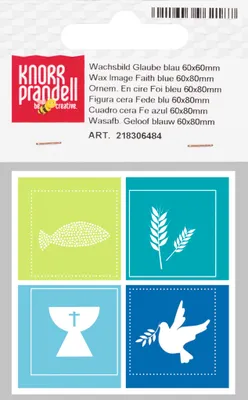 Produktbild von KNORR PRANDELL 218306484 Wachsbild Glaube 60 x 60 mm blau