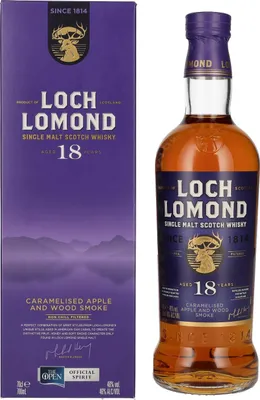 Produktbild von Loch Lomond 18 Years Old Single Malt Caramelised Apple and Wood Smoke 46% Vol. 0,7l in Geschenkbox