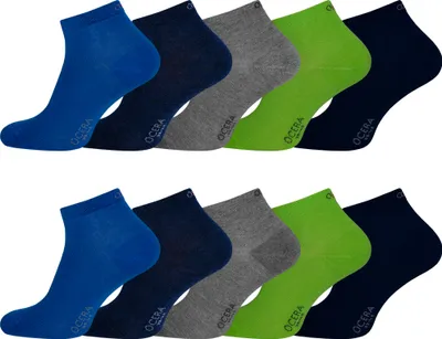 Produktbild von 10 Paar Kurzschaft Socken für Damen & Herren Standard 100 e Baumwolle - Blau-Mix 47-50