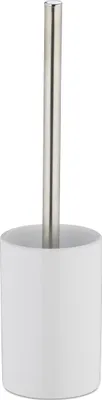 Produktbild von 2 x WC-Garnitur Keramik im Set, WC-Bürstenhalter mit Toilettenbürste, wechselbarer Bürstenkopf, freistehend, 36 cm, weiß