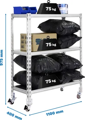 Image de SIMONCLICK MOBILE SUPERPLUS 3/400 900 GAL/GAL Rayonnages métalliques