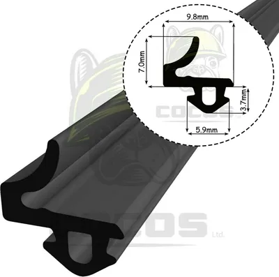 Immagine prodotto di Guarnizione per finestre Guarnizione in gomma Profilo di tenuta WS011 20m nero per finestre e porte