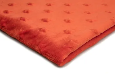Image de Tissu polaire Minkee avec motif étoiles mandarine 50 x 155 cm