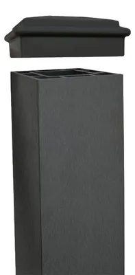Produktbild von WOODTEX Anthrazit 200 cm WPC Pfosten, Zaunbohlenpfosten, Schnelle Montage, Zum Einbetonieren, Pflegeleicht, Verwitterungsbeständig, UV Schutz