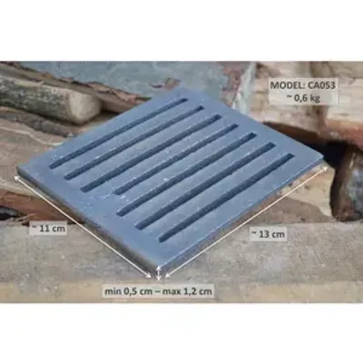 Immagine prodotto di SEZAM - Griglia per stufa 13 x 11 cm in ghisa Griglia per camino Griglia quadrata per cenere Griglia per stufa Griglia da tavolo Griglia per stufa Griglia per camino