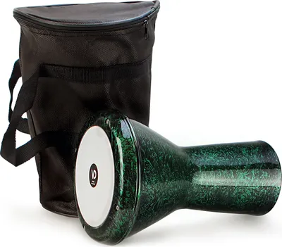 Obrázok produktu pre Orientálny malý bubon darbuka perkusný hliníkový odliatok s perleťovým efektom..