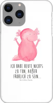 Produktbild von Mr. & Mrs. Panda Iphone 11 Pro Handyhülle Axolotl Hurra - Weiß - Geschenk, Handy Case, Lurche, Motivation, Spaß, Premium Kunststoff, Zufriedenheit