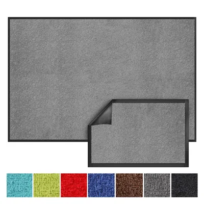 Produktbild von Schmutzfangmatte Monochrom silbergrau Zuschnitt Breite: 90 cm, Länge: 800 cm