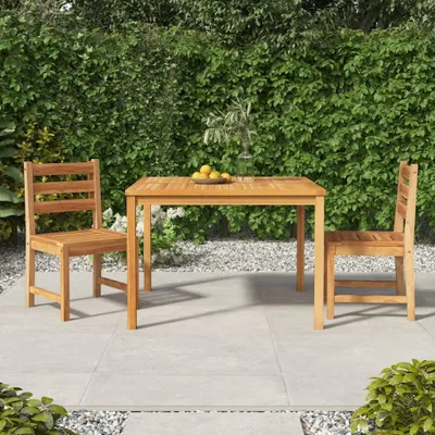 Produktbild von The Living Store 3-tlg. Garten-Essgruppe Massivholz Teak