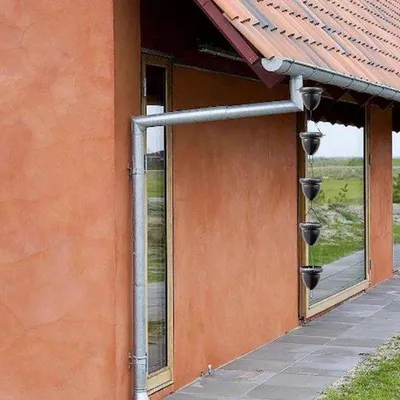 Produktbild von Aluminiumregenleiding für den Außenbereich, ideal für Regenwasserleitung und Gartendekoration