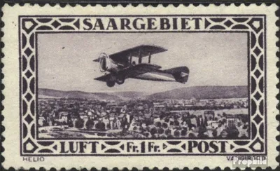 Produktbild von Briefmarken Saarland 1928 Mi 127 postfrisch Flugpostausgabe