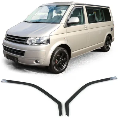 Für VW Bus T5 T6 V VI ab 2003- Windabweiser Regenabweiser Schwarz Smoke in der Farbe Schwarz von Carparts-Online GmbH