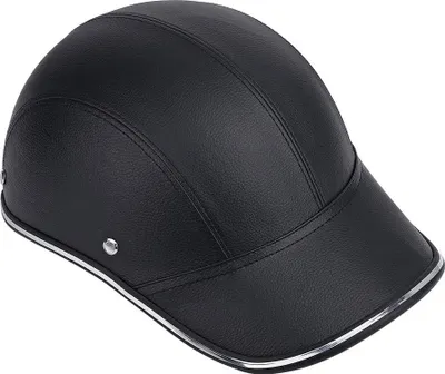 Obrázok produktu pre Kukla na prilbu pre motocykel - polotvárová prilba Baseball Cap - bezpečnostná prilba (čierna)