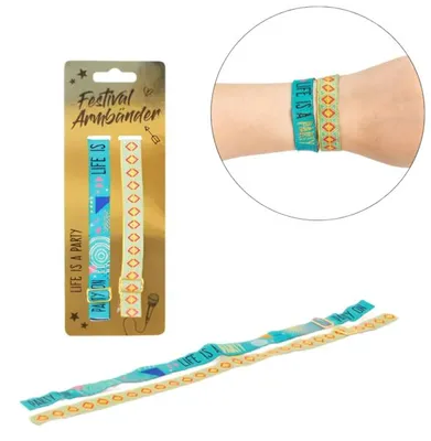 Produktbild von Festival-Armband „Life Is A Party“, 2er-Set