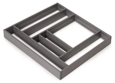 Zdjęcie produktu dla Emuca Organizer do szuflad Alumount 600x500, Aluminium, Szary antracytowy
