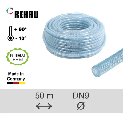 Produktbild von Rehau PVC-Schlauch Raufilam-E Innendurchmesser 9mm Länge 50m DIN53505 max. 16bar glasklar / flexibel - 10285611002