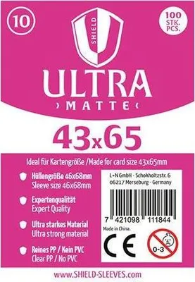 Produktbild von 1027372 - Ultra Matte - 100 Super Sleeves f. K.-Größe 43 x 65 mm