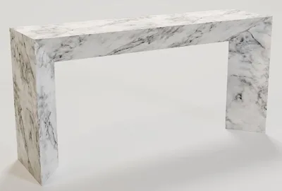 Zdjęcie produktu dla Luksusowa marmurowa konsola Casa Padrino biała 160 x 42 x h. 80 cm - Nowoczesna konsola wykonana z wysokiej jakości marmuru Carrara - Luksusowe meble