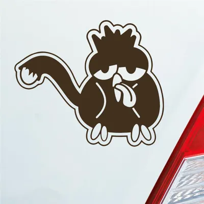 Produktbild von Auto Aufkleber Comic crazy Henne Tuning 12x10 cm Braun Sticker Heckscheibenaufkleber