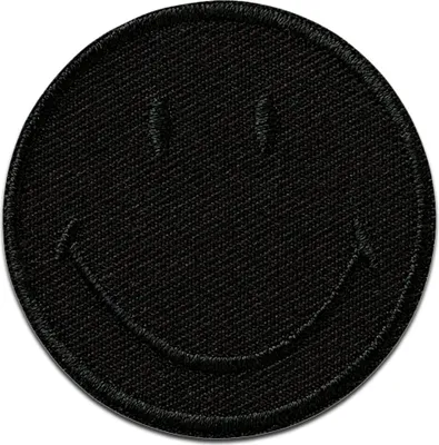 Obrázok produktu pre Mono Quick Smiley © Black - nášivka, nažehľovačka, nažehľovacia aplikácia, nášivky, nášivky, na nažehlenie, veľkosť: 5 x 5 cm