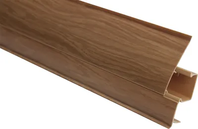 Produktbild von LEMAL Sockelleisten Sparpaket, PVC 65x23mm - Fußleisten mit Kabelkanal - (56 Meter 8696 Holzoptik Erle) Vinylboden Wandabschlussleisten