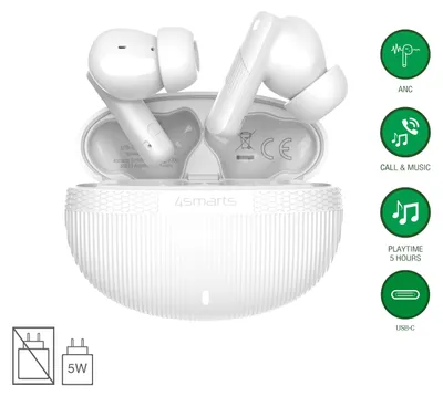 Produktbild von 4smarts Wireless Headset SkyBuds Pro ANC, weiß