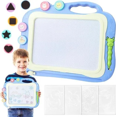 Image de Tableau magnétique pour enfants à partir de 2 ans, noir - 35 x 28 cm