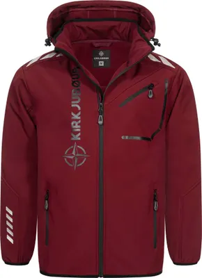 Produktbild von S KJ-139|KIRKJUBØUR® "Alvik" Herren SOFTSHELLjacke 10.000 mm Wassersäuledunkelrot/schwarz