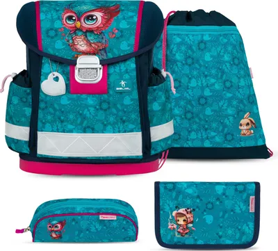 Produktbild von Belmil Classy Schulranzen Set 4-teilig mit Brustgurt - Cute Owl