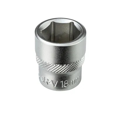 Produktbild von Stecknuss Sechskant 18mm 6 Kant 3/8" kurz (CR-V)