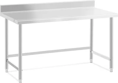 Obrázek produktu pro Expondo Royal Catering Pracovní stůl z nerezové oceli – ECO – 150 x 70 cm – 300 kg – ohýbaná hrana –