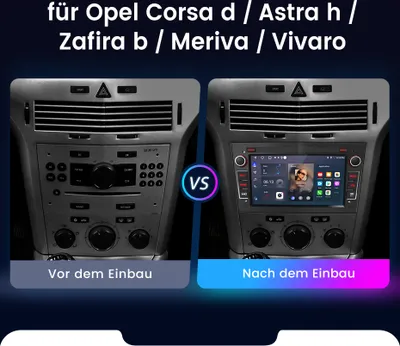 Produktbild von Einbau-Navigationsgeräte WIFI 8+256G 8kern 4G Android14 Autoradio GPS NAVI BT Für Opel Astra H Corsa C / Vectra C DAB Carplay 4Kern