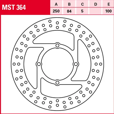 Produktbild von TRW Bremsscheibe Allround starr MST364 GS500 BK