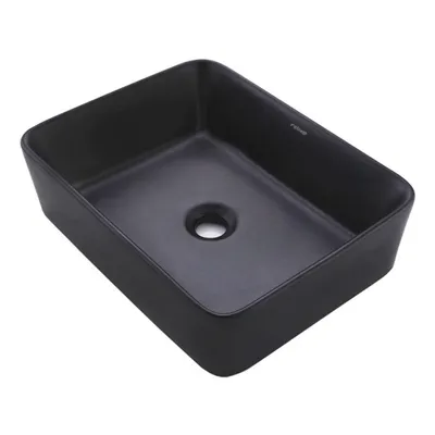 Immagine prodotto di Lavabo da appoggio in Vetroceramica opaca nera 48x36