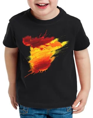Produktbild von BaumwolleCloud Flagge Spanien Kinder T-Shirt Fußball Sport Spain WM EM Fahne
