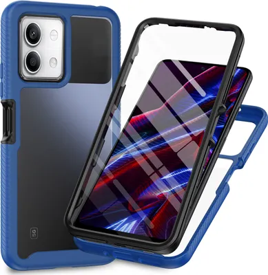 Obrázek produktu pro Pouzdro pro Xiaomi Redmi Note 13 5G, nárazník s vestavěnou ochranou displeje 360° celotělové ochranné pouzdro Námořnická modrá