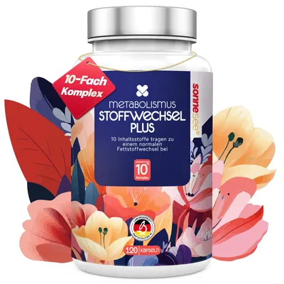 Produktbild von Sonnesee Stoffwechsel Komplex 10-in-1 mit Cholin, 120 Kapseln
