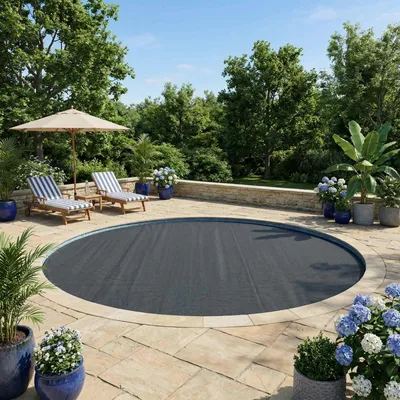 Produktbild von Maison Exclusive - Solar Poolabdeckung Hochwertig Ø 210 cm 200 μm Rund PE Schwarz